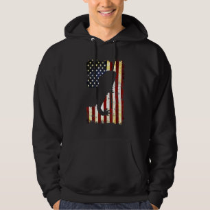 Bartete Dragon Silhouette American Flag 4. Juli Hoodie