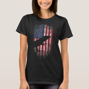 Bartete Dragon US amerikanische Flagge 4. Juli Liz T-Shirt