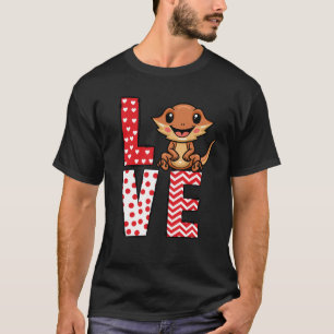 Bartete Dragon Valentinstag Liebe Valentine Niedli T-Shirt