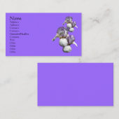 Bartete Iris Blume Nature Visitenkarte (Vorne/Hinten)