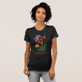 Bartete Iris-Blume T-Shirt (Vorne ganz)