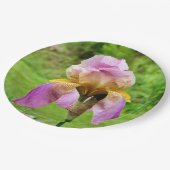 Bartete Iris-Papierplatte Pappteller (Schrägansicht)