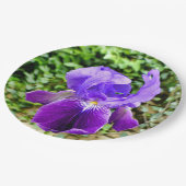Bartete Iris-Papierplatte Pappteller (Schrägansicht)