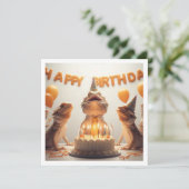 Bartete Party, Chamäleon Geburtstag Einladung (Stehend Vorderseite)