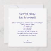 Bartete Party, Chamäleon Geburtstag Einladung (Rückseite)