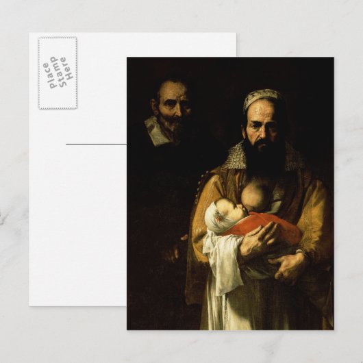 Bartete stillende Frau, 1631 Postkarte (Vorne/Hinten)