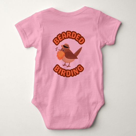 Bartete Vogelbeobachtung 1 Stück Baby Strampler (Rückseite)
