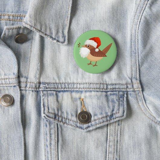 Bartete Vogelbeobachtung Santa Bartded Bird Button (Beispiel)