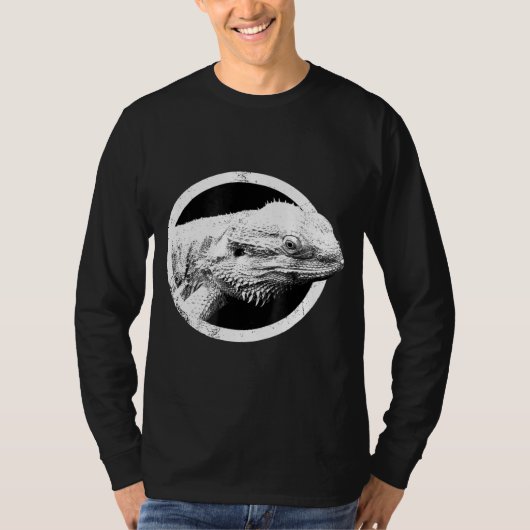 Barteter Drache beunruhigt T-Shirt (Vorderseite)