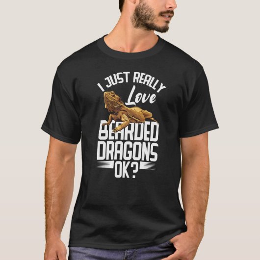 Barteter Drache, ich gerade wirklich Liebe Bartdra T-Shirt (Vorderseite)