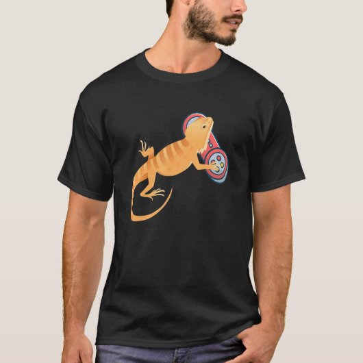 Barteter Drache spielt Videospielechse T-Shirt (Vorderseite)