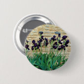 Bartetes Iris-Abzeichen Button (Vorne & Hinten)