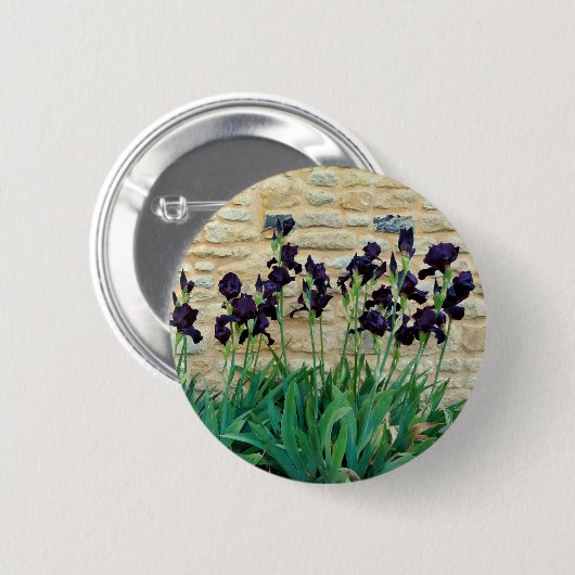 Bartetes Iris-Abzeichen Button (Vorne & Hinten)