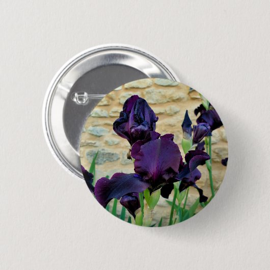 Bartetes Iris-Abzeichen Button (Vorne & Hinten)