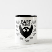 Bartfakten / Bart-Fakten (schwarz) Zweifarbige Tasse (Mittel)