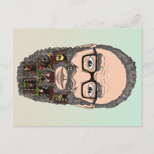 Bartfamilie Postkarte (Vorderseite)