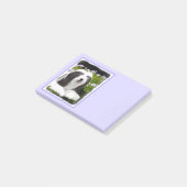 Bartfarbene Collie-Malerei - Niedliche Original-Hu Post-it Klebezettel (angewinkelt)