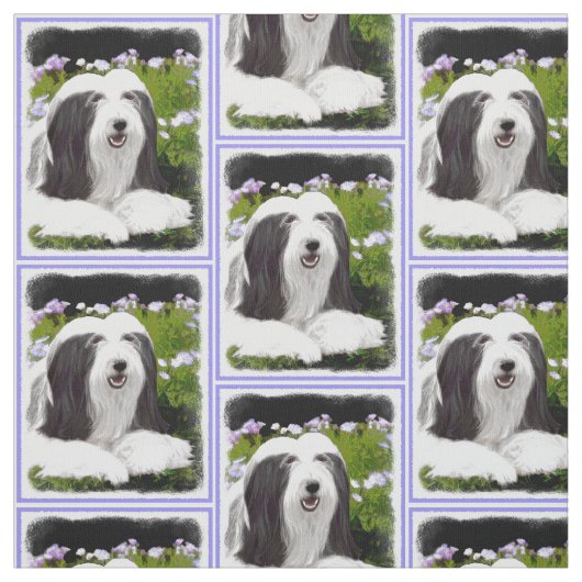 Bartfarbene Collie-Malerei - Niedliche Original-Hu Stoff (Muster)