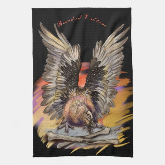 Bartgeier Geschirrtuch (Vertikal)