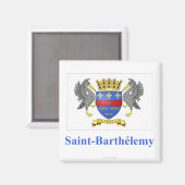 Barthelemy-Flagge mit französischem Namen Magnet (Vorderseite/Rückseite)