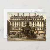 Bartholdi Fountain, Lyon, Frankreich Postkarte (Vorne/Hinten)