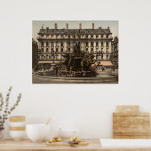 Bartholdi Fountain, Lyons, Frankreich Poster (Küche)