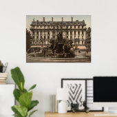 Bartholdi Fountain, Lyons, Frankreich Poster (Heimbüro)