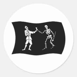 Bartholomäus Roberts Flaggenaufkleber Runder Aufkleber
