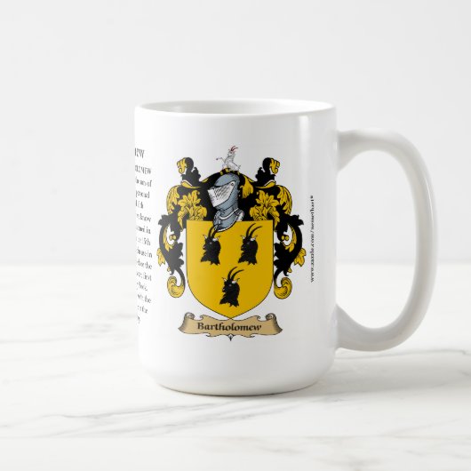 Bartholomew nennen, der Ursprung, die Bedeutung Kaffeetasse (Rechts)