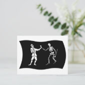 Bartholomew Roberts Flag Postcard Postkarte (Stehend Vorderseite)
