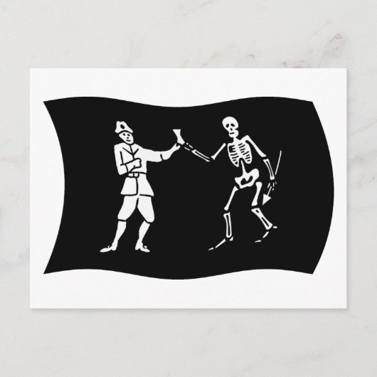 Bartholomew Roberts Flag Postcard Postkarte (Vorderseite)