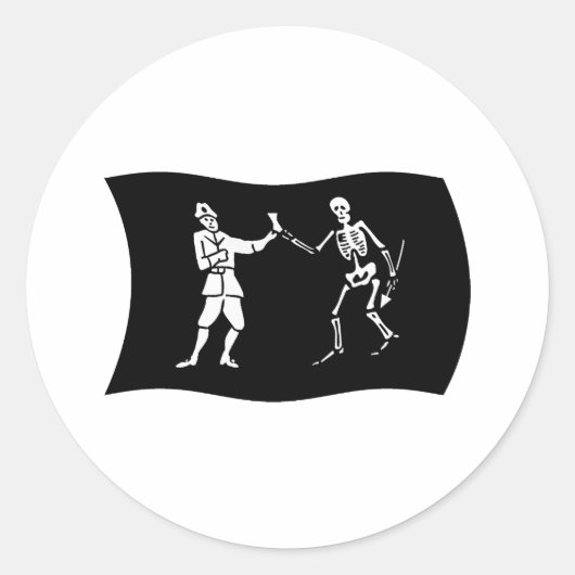 Bartholomew Roberts Flag Sticker (Vorderseite)