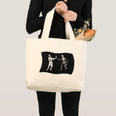 Bartholomew Roberts Flag Tote Bag Jumbo Stoffbeutel (Vorderseite (Produkt))
