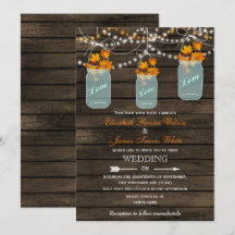 Bartholz Rustikales Mason Jar Hochzeit im Herbst E