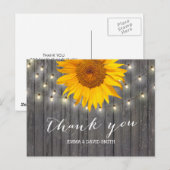 Bartholz Sonnenblumen & Streichelleuchten Vielen D Postkarte (Vorne/Hinten)