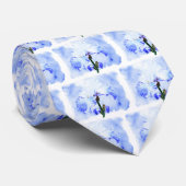 Barti - blau und weiß krawatte (Gerollt)