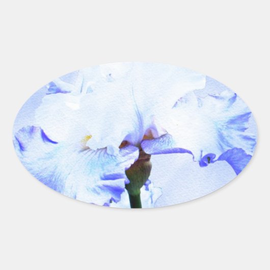 Barti - blau und weiß ovaler aufkleber (Vorderseite)