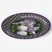 Barti-Iris-Blume Personalisiertes Party Pappteller (Schrägansicht)