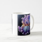 Barti Iris floral Lila und blau Kaffeetasse (VorderseiteRechts)