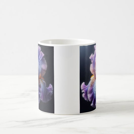 Barti Iris floral Lila und blau Kaffeetasse (Mittel)