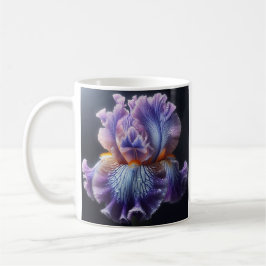 Barti Iris floral Lila und blau Kaffeetasse