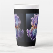 Barti Iris floral Lila und blau Milchtasse (Vorderseite)