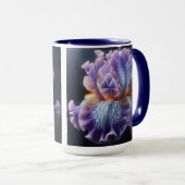 Barti Iris floral Lila und blau Tasse (VorderseiteRechts)