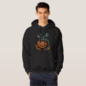 Bartierter Drache über Pumpkin Art Hoodie (Vorne ganz)