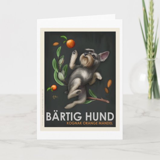 Bartig Hund Karte (Vorderseite)