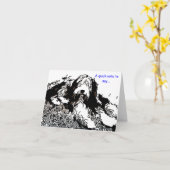 Bärtige Collie-Anmerkungs-Karte Karte (Gelbe Blume)