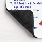 BÄRTIGE COLLIE Eigentums-Gesetze 2 Mousepad (Ecke)
