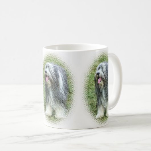 Bärtige Collie-Tasse Kaffeetasse (VorderseiteRechts)