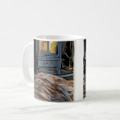 Bärtige Collie-Wolldecke-Tasse Kaffeetasse (Vorderseite Links)