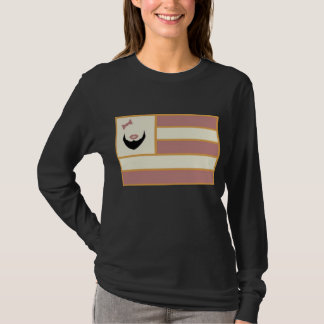 Bärtige Dame Flag Womens T-Stück Long Sleeve T-Shirt